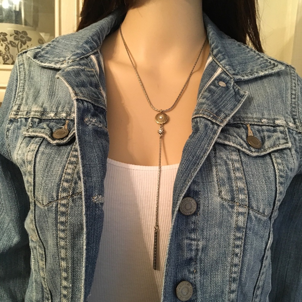 NWOT A & E  LIGHT BLUE STRIPED DETAIL DENIM - Picture 8 of 12